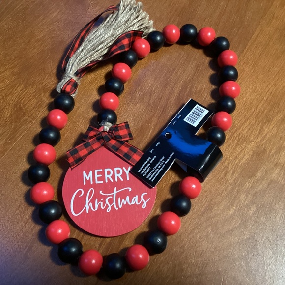 The Christmas Shoppe Wood/Polyester Garland New 33” - Picture 8 of 8